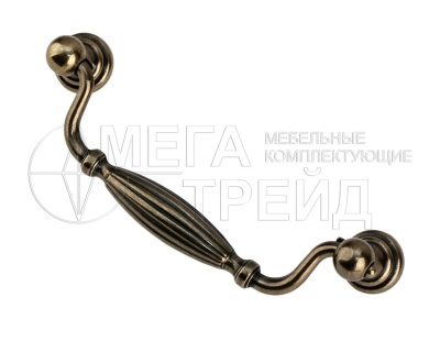 Мебельная ручка RS083AB.5/128 (15) Старинная латунь 128мм БОЯРД