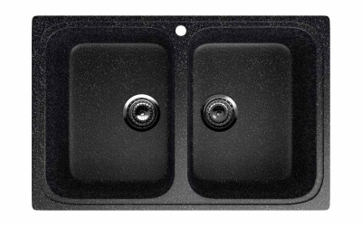 Каменная мойка ES-23-308 черный EcoStone