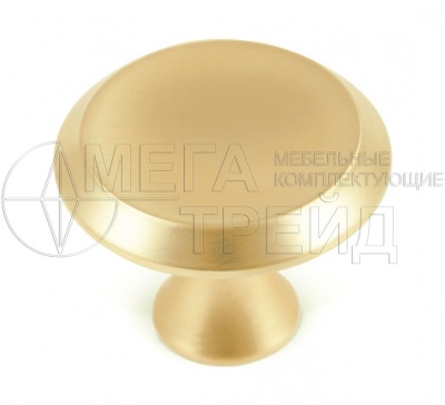 Мебельная ручка кнопка RC305MBSG.4 (30) матовое брашированное сатиновое золото БОЯРД