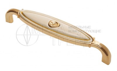 Мебельная ручка RS111GP.4/128/W БОЯРД