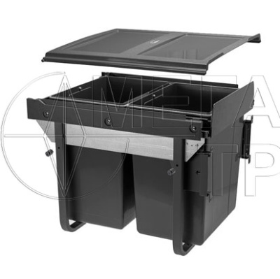 Сегрегатор для модуля 450мм (2x20L)антрацит,с креплением фасада с доводчиком (в412мм,ш395мм,г490мм) GTV