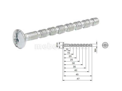 Винт для ручек 4х45