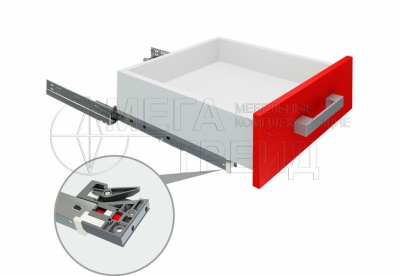Направляющие скрытого монтажа с доводчиком DB8981Zn/450 (10) БОЯРД