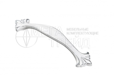 Мебельная ручка RS453CP/W.3/128 (15) хром/белый БОЯРД