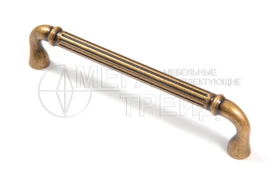 Мебельная ручка RS531MAB.1/128 (25) Матовая старинная латунь 128 мм БОЯРД