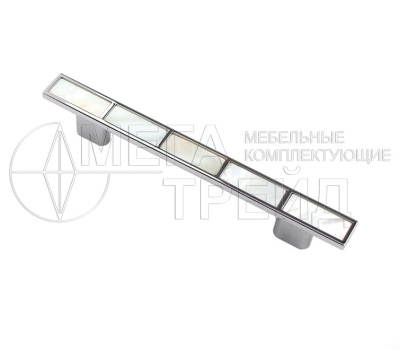 Мебельная ручка RS282CP/PRL.4/128 хром/жемч 128 мм БОЯРД