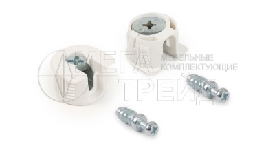 Эксц. стяж. в пласт. кор., цвет бел. (W) + дюбель ST01/49/3/W/01 БОЯРД