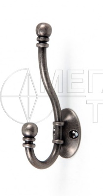 Мебельный крючок K209BAZ.6 (25) Чернёный старинный цинк БОЯРД