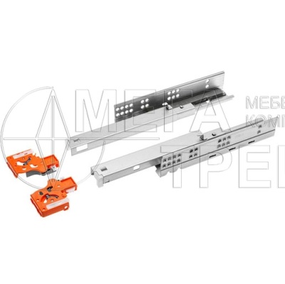Направляющие  Modern Slide PUSH полн. выдв. 550мм для дер.ящиков (скрыт.монтажа) (PB-0FPO-550)