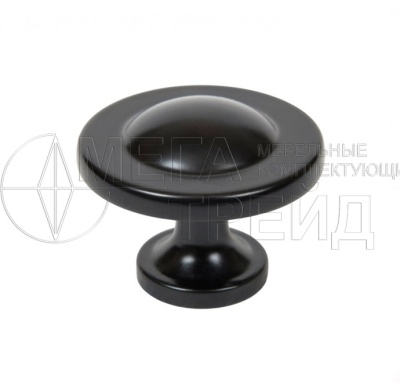 Мебельная ручка кнопка RC463BL.3 (50) черный матовый БОЯРД