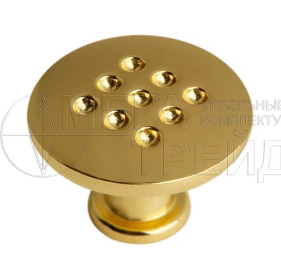 Мебельная ручка кнопка RC011GP.4 (50) золото. БОЯРД