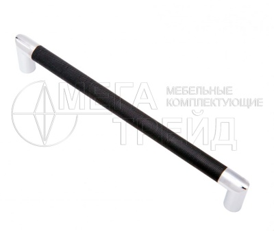 Мебельная ручка RS286CP/OBL.4/224 (10) Хром полированный/Масляный чёрный 224мм БОЯРД