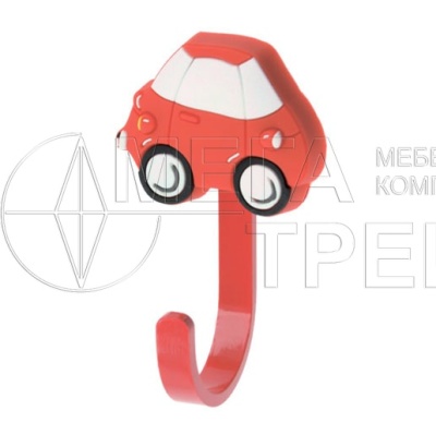 Крючок мебельный WM-CAR автомобиль, красный GTV