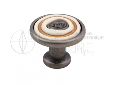 Мебельная ручка кнопка MARTA RC108BAZ.4/W (50) БОЯРД