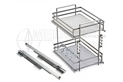 Выдвижная корзина 300мм с доводчиком плоский прут QUADRA KR28/2/3/300 (1) Боярд