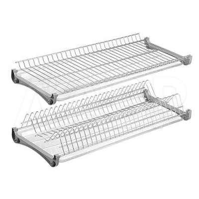 Посудосушитель хром 80 c 2-мя поддонами Вариант 3 OC-2PV380-01