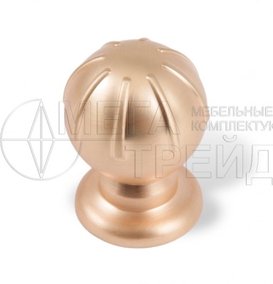 Мебельная ручка кнопка RC308MBSG.4 (20) Матовое брашированное сатиновое золото БОЯРД