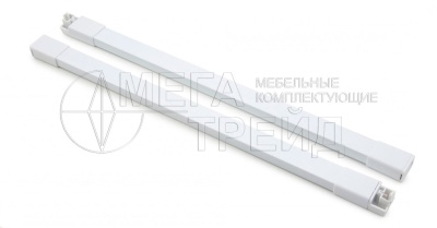 Рейлинг прямоугольный белый на 500мм для ящика СТАРТ SBR09/W/500