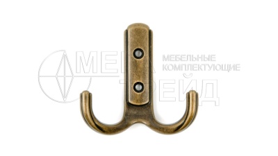 Мебельный крючок K252MAB.6 матовая старинная латунь БОЯРД