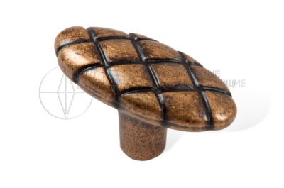 Мебельная ручка кнопка RC506MAB.1 (25) мат. старинная латунь