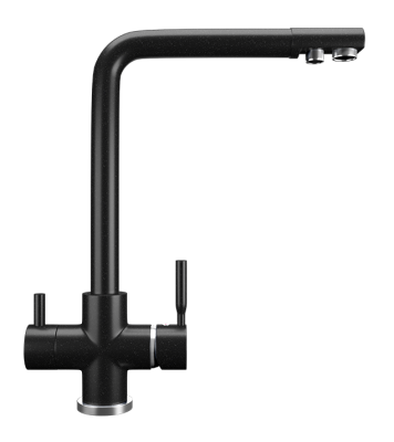 Кухонный смеситель 08-344 ультра черный EcoStone