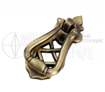 Мебельная ручка кнопка RC050AB.3 (50) Старинная латунь БОЯРД