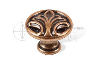 Мебельная ручка кнопка RC502AB.1 MADONNA Старинная латунь