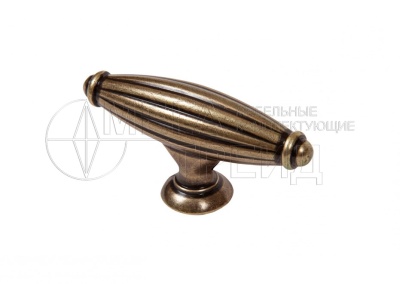 Мебельная ручка кнопка RC021AB.5 (25) старин. латунь  БОЯРД