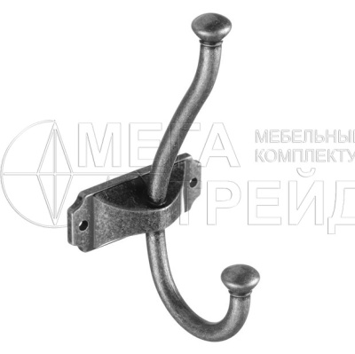 Крючок мебельный CRAFT, античное серебро GTV