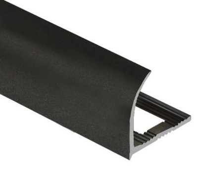 Черный матовый анодированный С-образный профиль  (4,1м) арт.209692-044