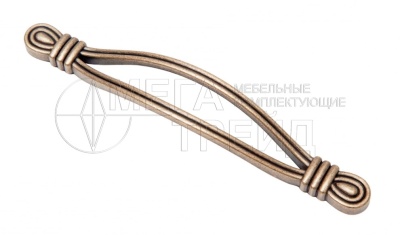 Мебельная ручка RS454MAB.3/96 (50) Матовая старинная латунь 128 мм БОЯРД