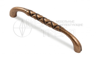 Мебельная ручка RS506MAB.1/128 (25) мат.старинная латунь 128мм