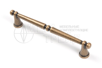 Мебельная ручка RS530MAB.1/128 (25) Матовая старинная латунь 128 мм БОЯРД