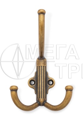 Мебельный крючок K351MAB.6 (6) Матовая старинная латунь БОЯРД