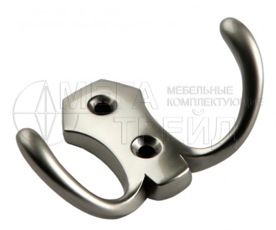 Мебельный крючок 2-х рожковый K203SN.2 (40) БОЯРД