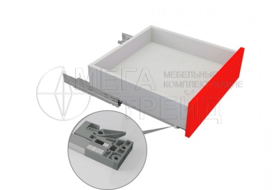 Направляющие скрытого монтажа push-open неполного выдвиж.400мм DB8886Zn/400 (10) БОЯРД