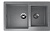 Каменная мойка ES-28-342 графитовый EcoStone, ECOlogy STONE