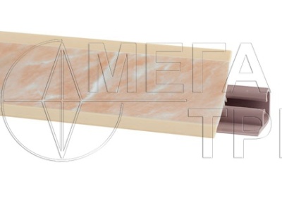 Плинтус для столешниц  "мрамор лососевый" 3,0 м LB-23-675 KORNER