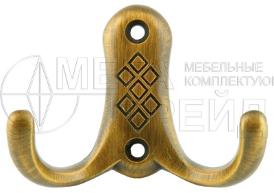Мебельный крючок K204.01BAB.2 (25) старинная бронза БОЯРД