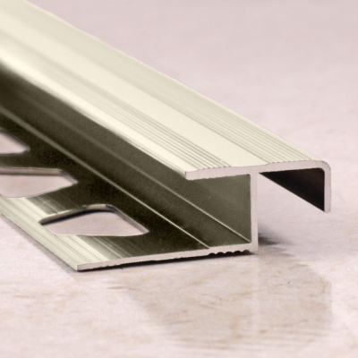 Алюминиевый профиль для полок под плиту 16мм (4,1м) арт.209698-022 серебристый матовый анод