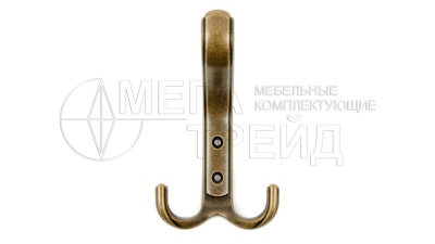 Мебельный крючок K352MAB.6 матовая старинная латунь БОЯРД