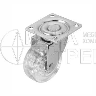 Опора колёсная поворотн.D=50 прозрачное.на площадке GTV КМ-A050MM-00 Опора колёсная поворотн.D=50 прозрачное.на площадке GTV КМ-A050MM-00