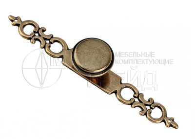Мебельная ручка-кнопка RC039AB.5 (25) старин.латунь БОЯРД