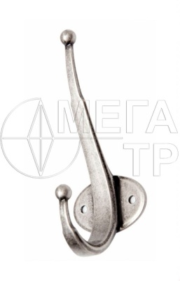 Мебельный крючок K204.07BAZ.6 (25) черный стариный цинк БОЯРД