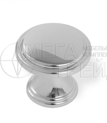 Мебельная ручка кнопка RC302CP.4 (40) Хром БОЯРД