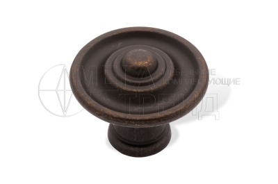 Мебельная ручка кнопка RC530AC.1 (25) Старинная медь БОЯРД