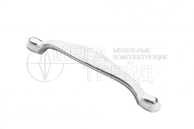 Мебельная ручка RS471CP/W.3/96 (40) хром/белый 96мм