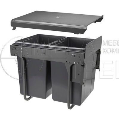 Сегрегатор 400мм (2*20L) антрацит с креплением фасада с доводчиком PB-45-MF002x20-60A GTV