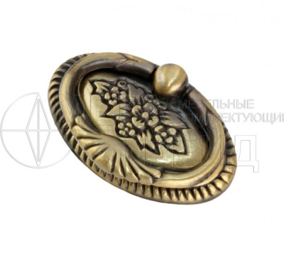 Мебельная ручка кнопка RC027AB.3 (30) старин латунь