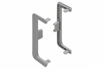 Комплект заглушек к алюминиевому С-образному профилю, арт.339695-022 (белые, полые, пластик)